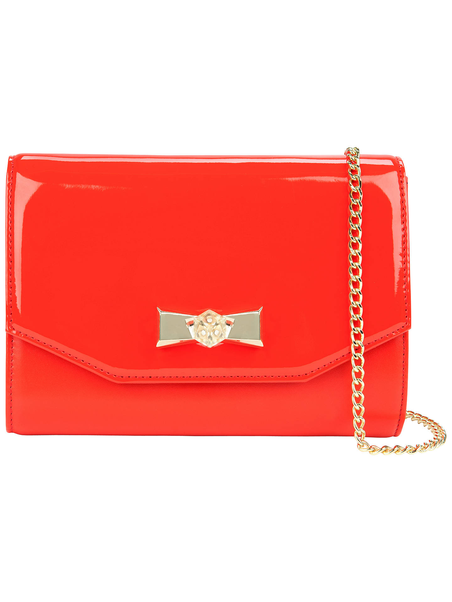 Ted Baker Evana Leather Across Body Clutch Bag at John Lewis & Partners