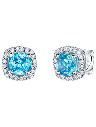 Jools by Jenny Brown Pavé Surround Cushion Square Cubic Zirconia Stud Earrings