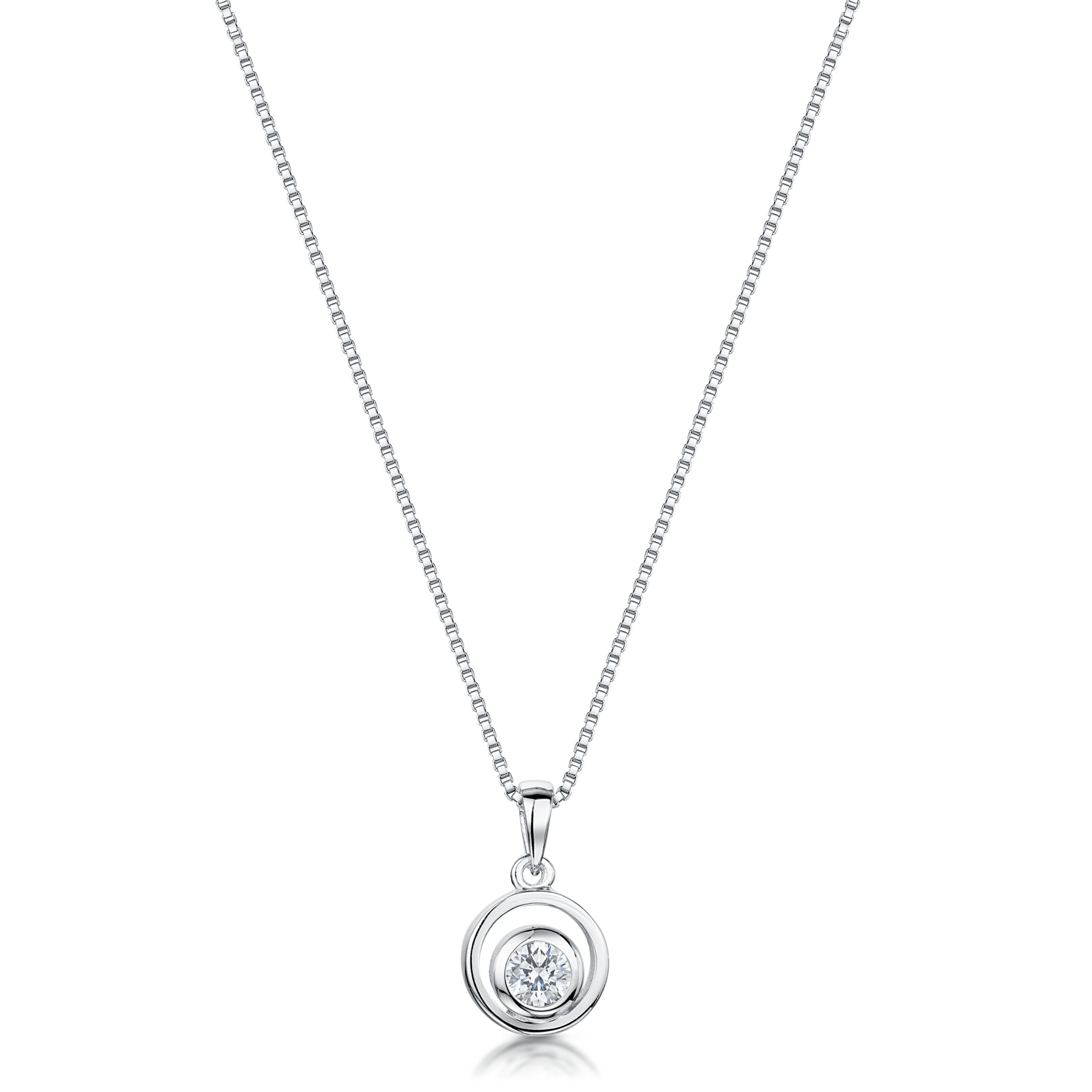 Buy Jools by Jenny Brown Cubic Zirconia Swirl Pendant, Silver Online at johnlewis.com