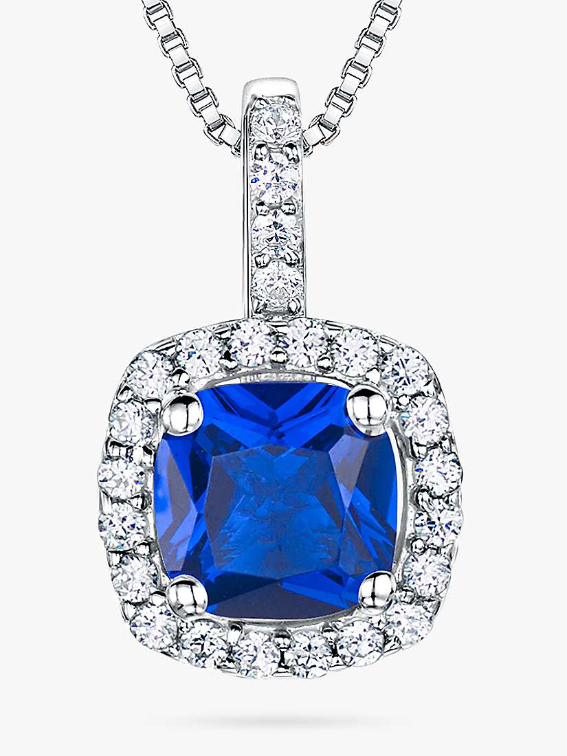 Buy Jools by Jenny Brown Sterling Silver Cubic Zirconia Square Cushion Pendant Online at johnlewis.com