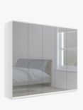 John Lewis & Partners Elstra 250cm Wardrobe with Mirrored Hinged Doors