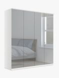 John Lewis & Partners Elstra 200cm Wardrobe with Mirrored Hinged Doors