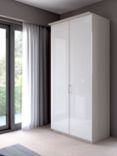 John Lewis Elstra 100cm Wardrobe with Glass Hinged Doors