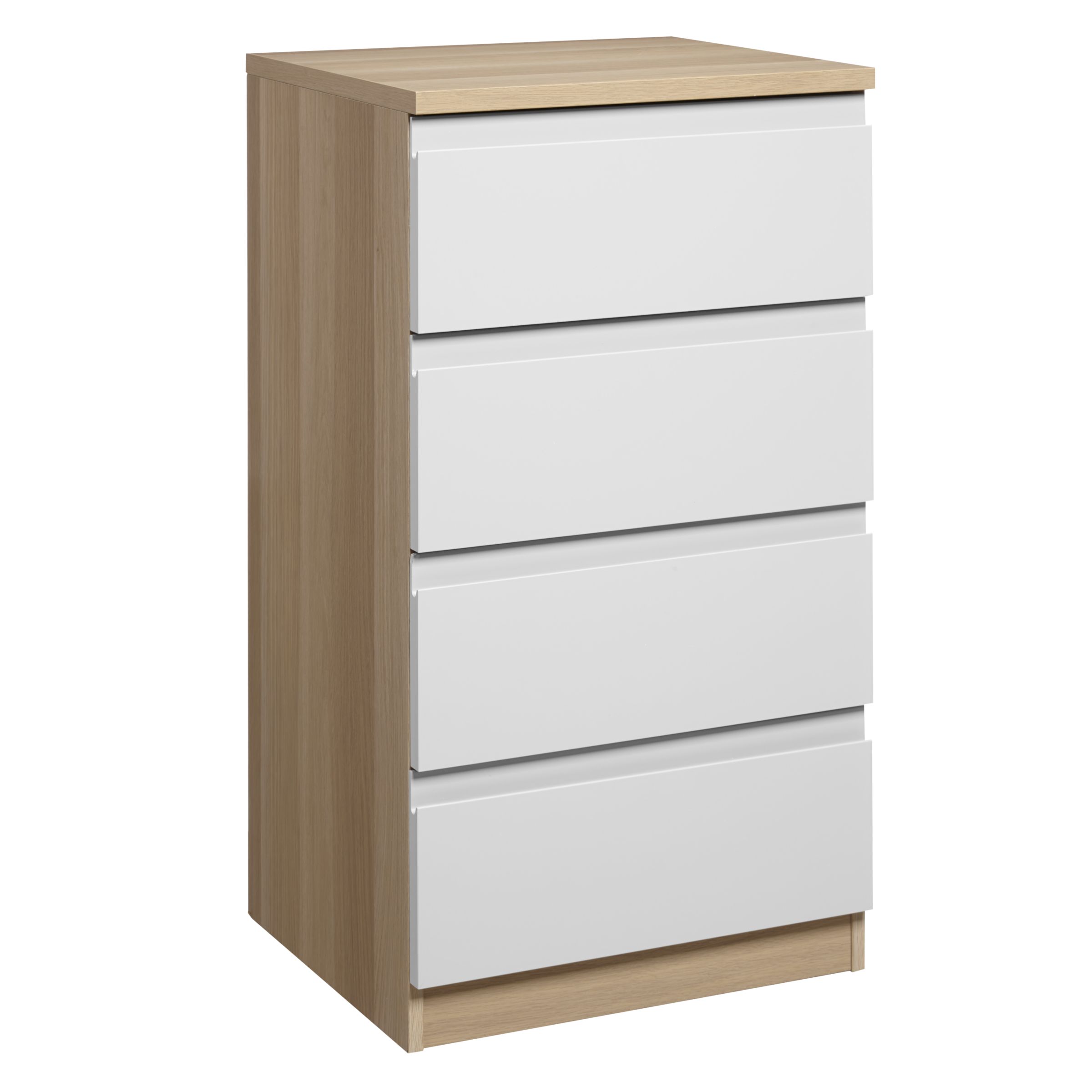 House By John Lewis Mix It Narrow 4 Drawer Chest Gloss White