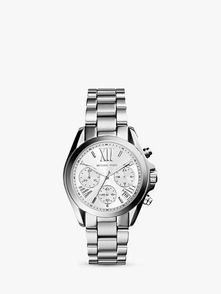 Michael Kors MK6174 Women's Bradshaw Chronograph Bracelet Strap Watch, Silver