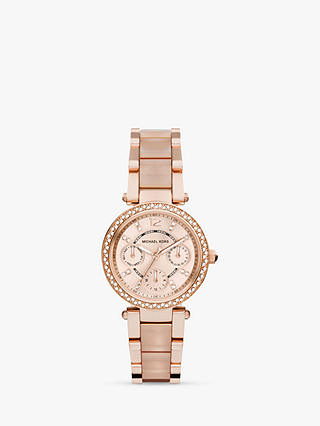 Michael Kors MK6110 Women's Parker Stainless Bracelet Strap Watch, Rose Gold