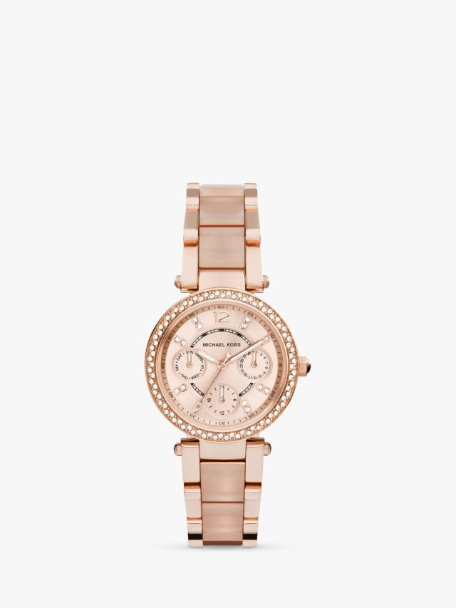Michael Kors MK6110 Women's Parker Stainless Bracelet Strap Watch, Rose ...