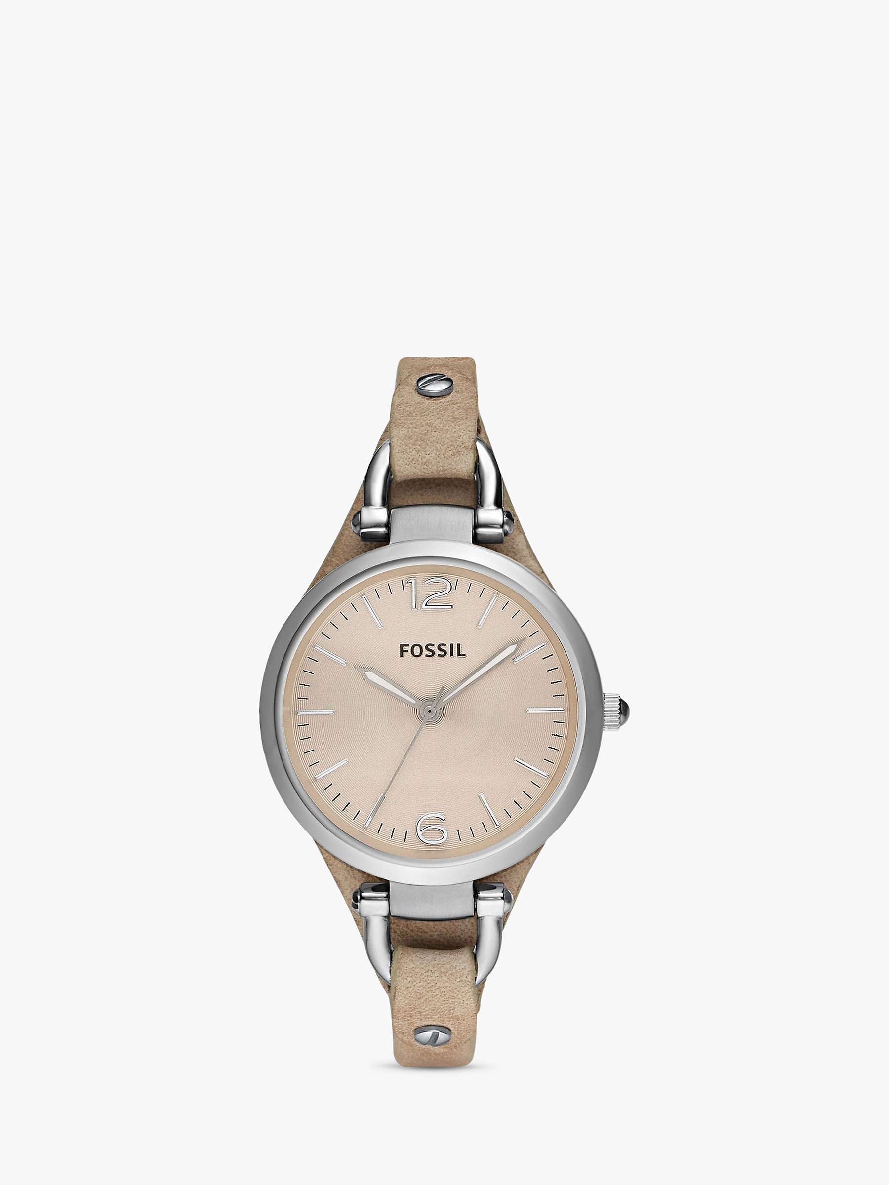 Buy Fossil ES2830 Georgia Women's Leather Strap Watch, Sand Online at johnlewis.com