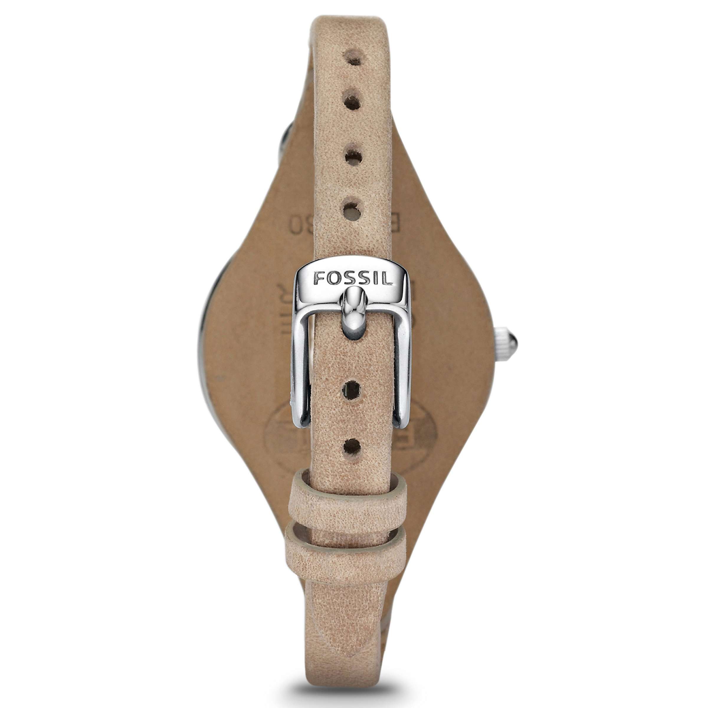 Buy Fossil ES2830 Georgia Women's Leather Strap Watch, Sand Online at johnlewis.com