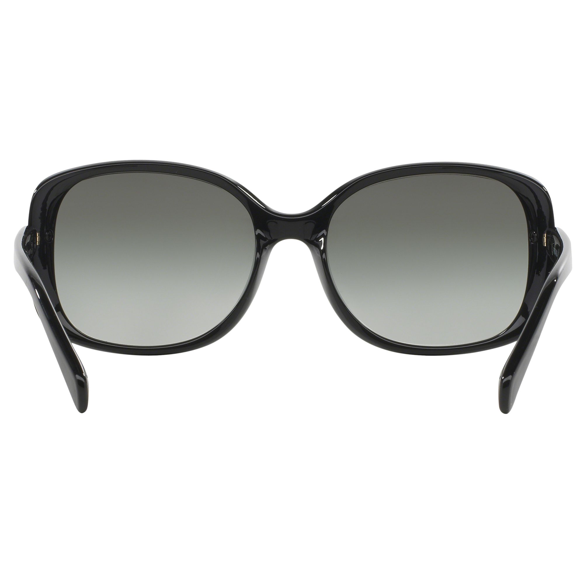 Prada PR08OS Oversized Square Framed Sunglasses, Black at John Lewis ...