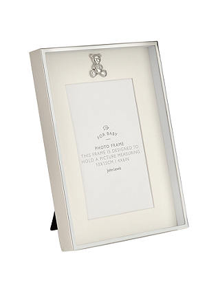 John Lewis & Partners Silver Plated Teddy Icon Photo Frame