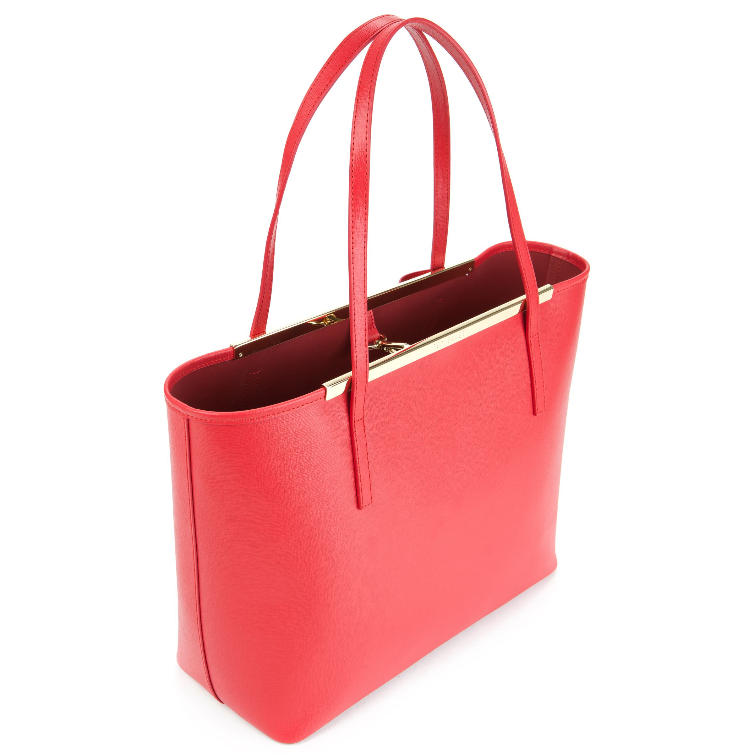 Ted Baker Lilley Small Crosshatch Shopper Bag, Red at John Lewis & Partners