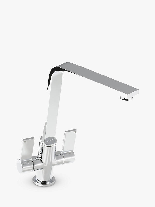 Abode Linear Flair 2 Lever Kitchen Tap, Chrome