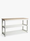 John Lewis Modern Country 3 Tier Shoe Rack, Lily White