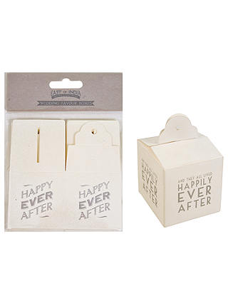 East of India Square Favour Boxes, Set of 6, Cream