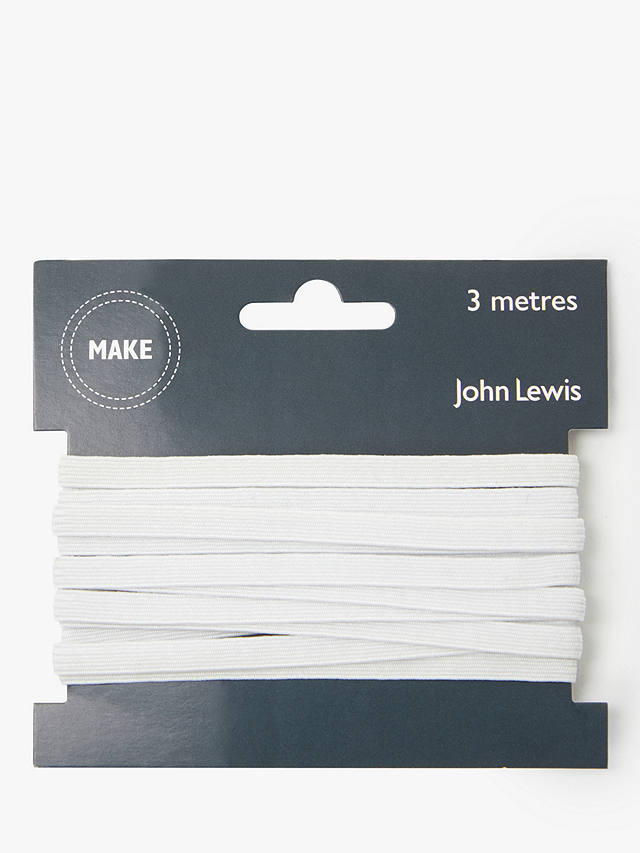 John Lewis & Partners Elastic, 6mm, White