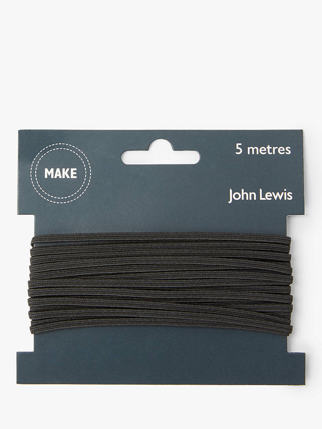 John Lewis & Partners Elastic, 3mm, Black