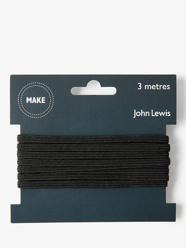 John Lewis & Partners Elastic, 4mm, Black