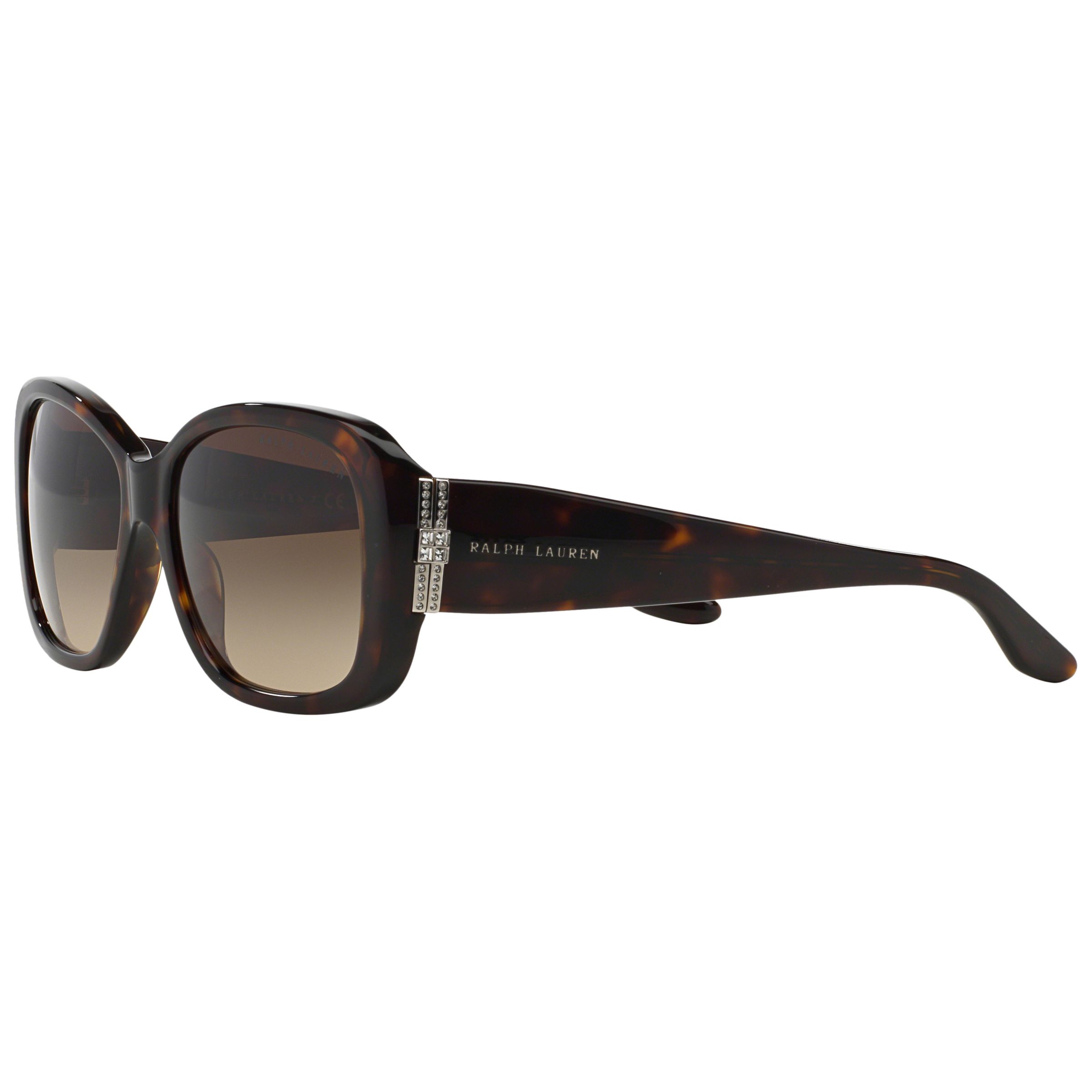 Ralph Lauren RL8127B Rectangular Sunglasses, Dark Havana
