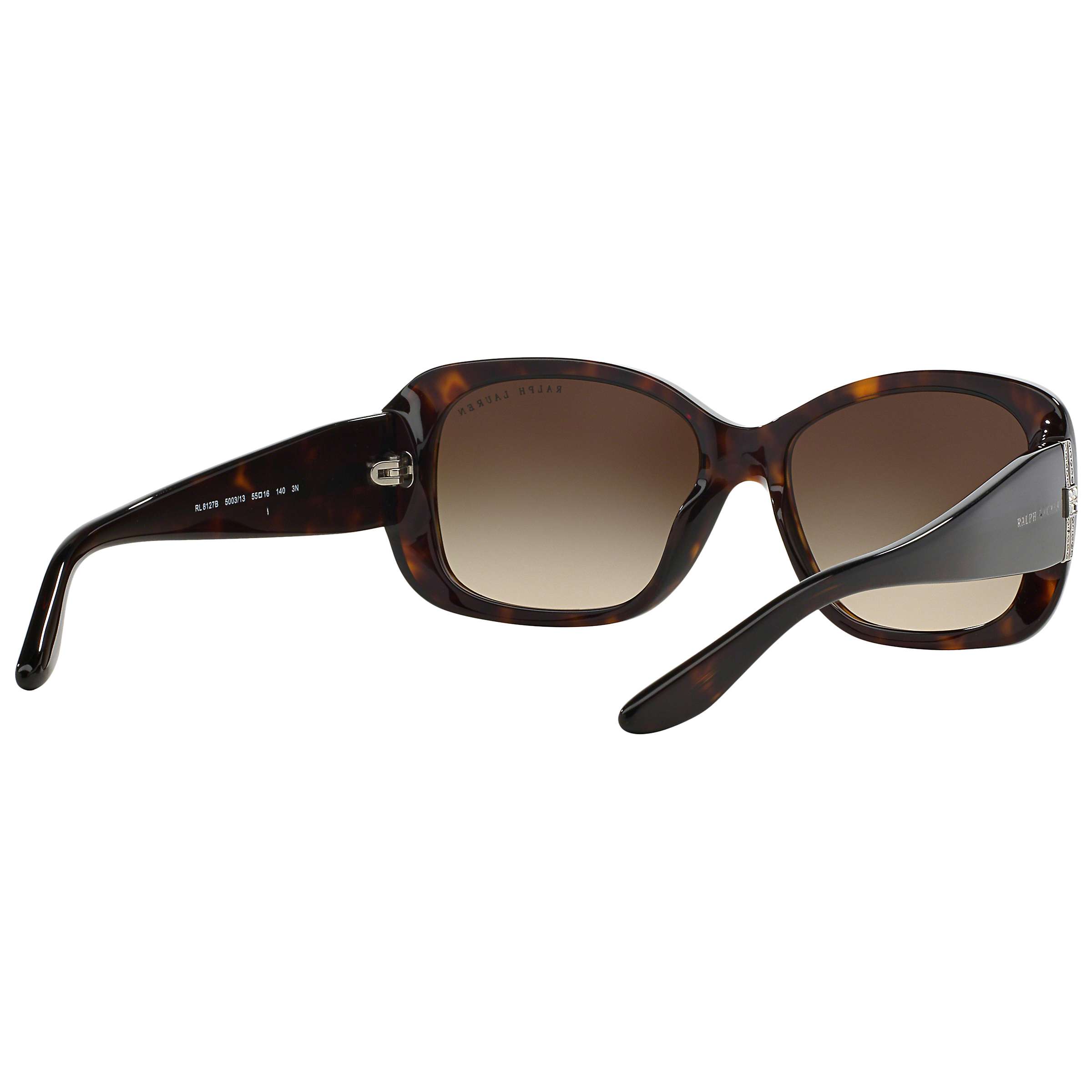Buy Ralph Lauren RL8127B Rectangular Sunglasses, Dark Havana Online at johnlewis.com