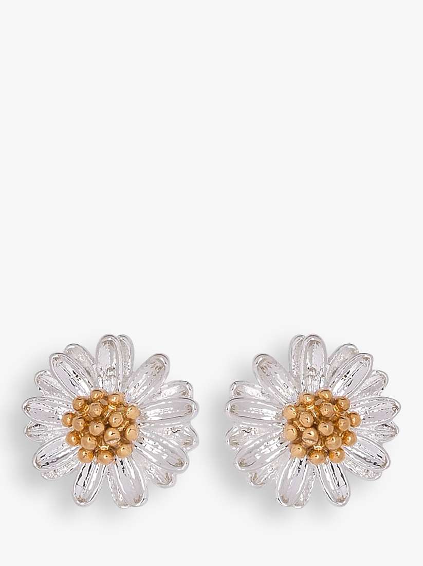 Buy Estella Bartlett Mini Wildflower Silver Plated Earrings, Silver Online at johnlewis.com