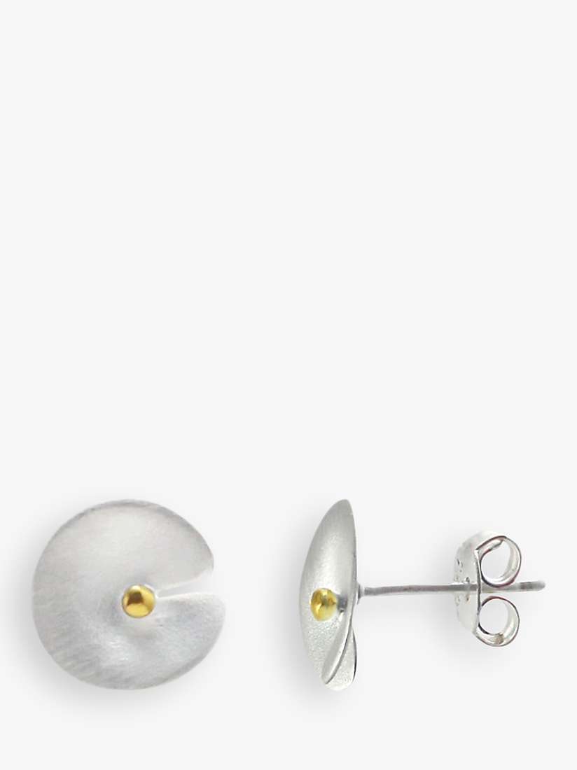 Buy Nina B Lily Leaf Stud Earrings, Silver Online at johnlewis.com