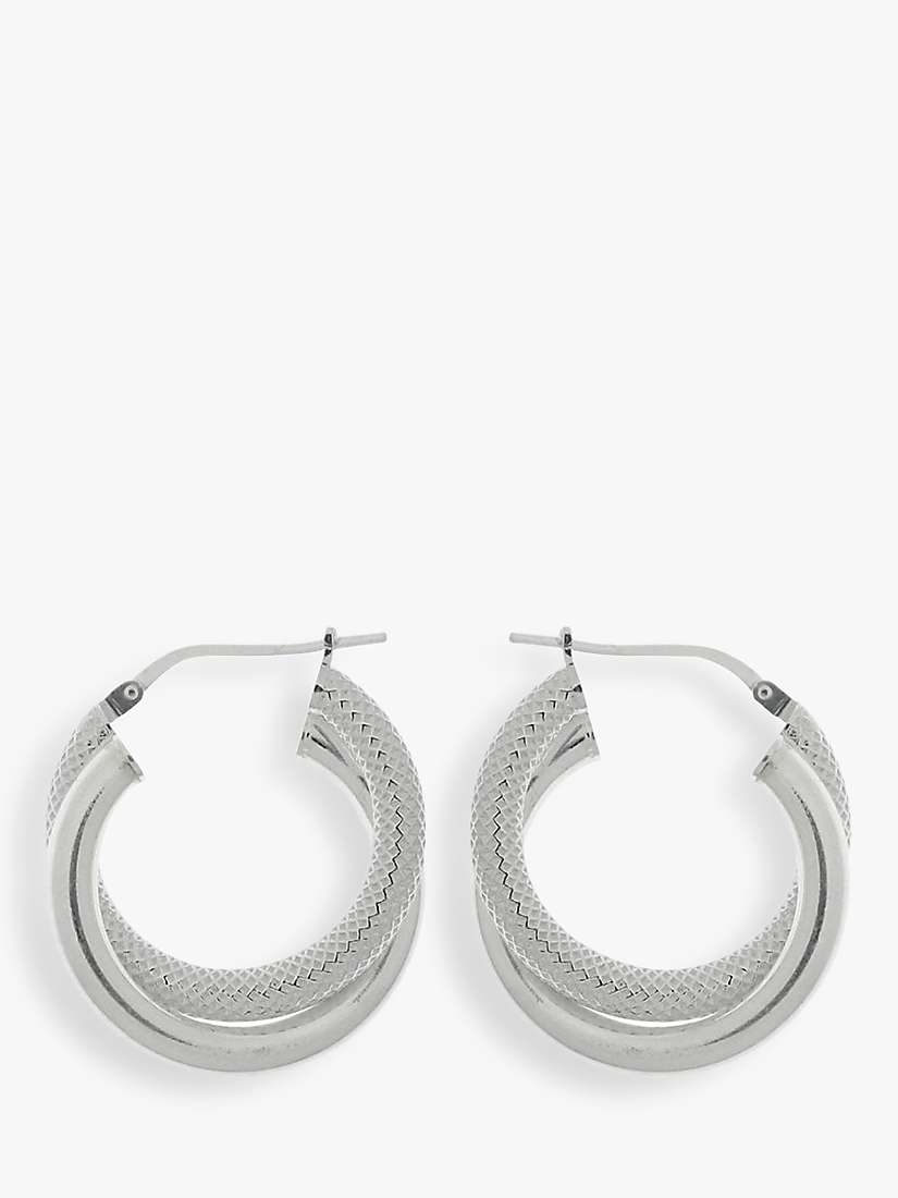 Buy Nina B Double Hoop Earrings, Silver Online at johnlewis.com