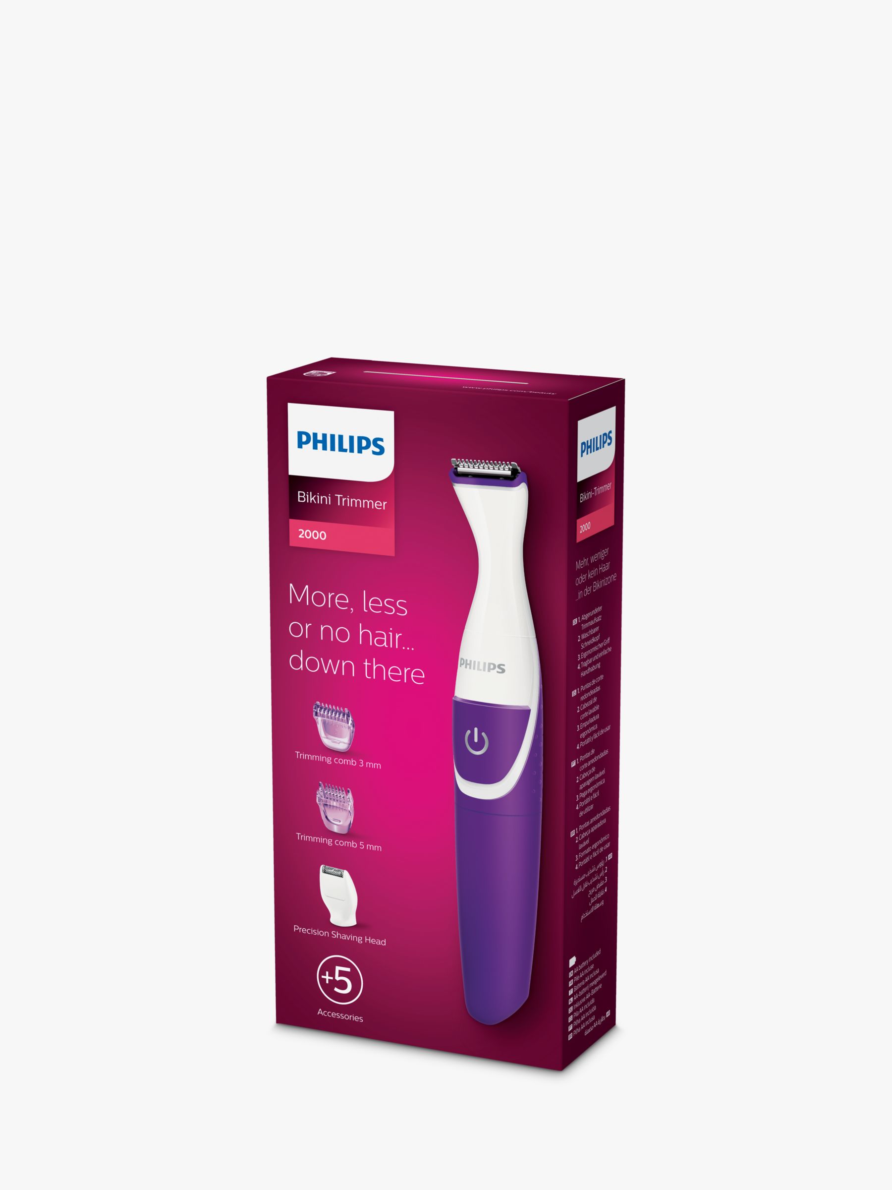 Philips BRT383/15 Essential Bikini Trimmer, Purple