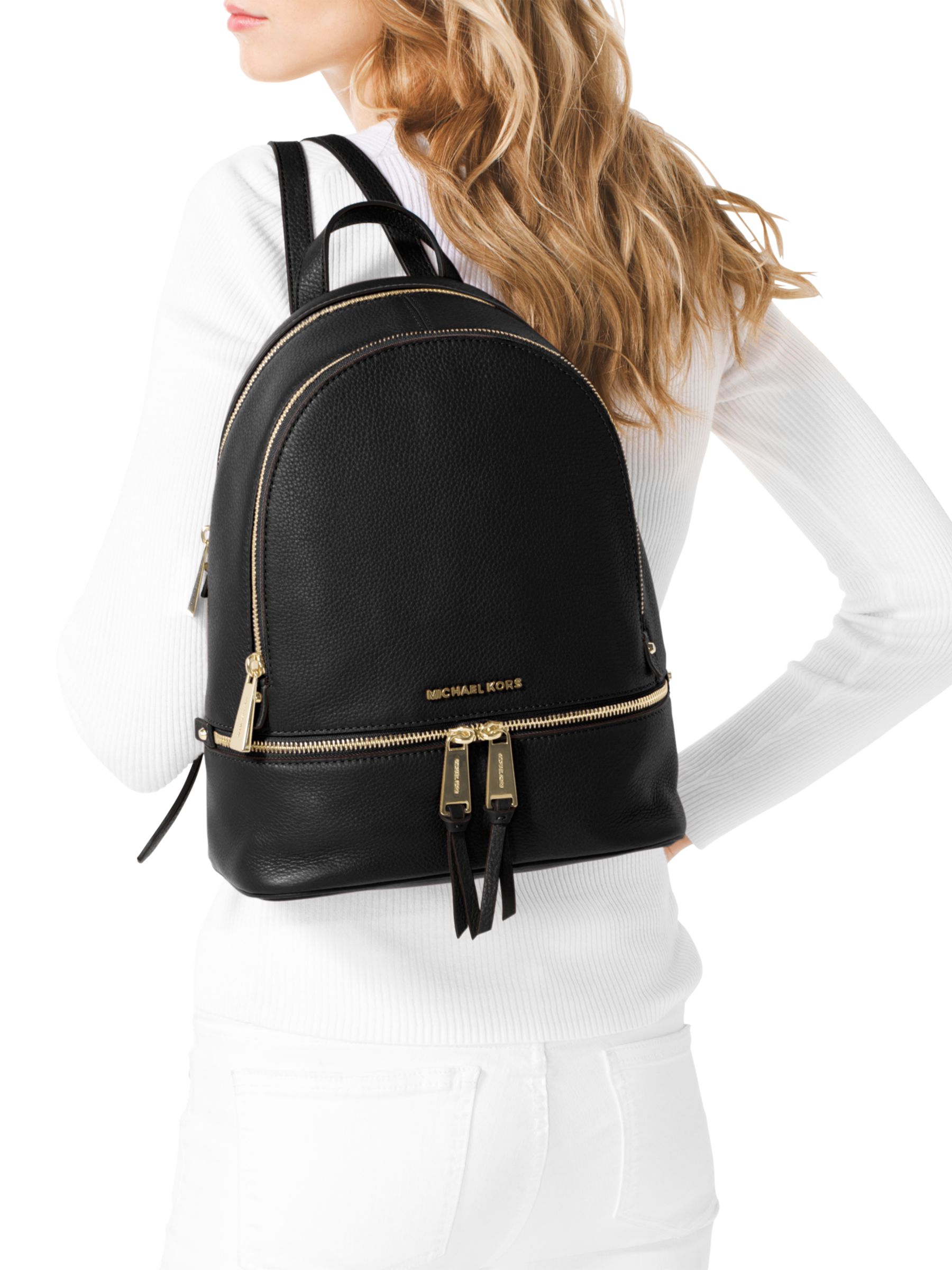 Buy MICHAEL Michael Kors Rhea Leather Backpack Online at johnlewis.com