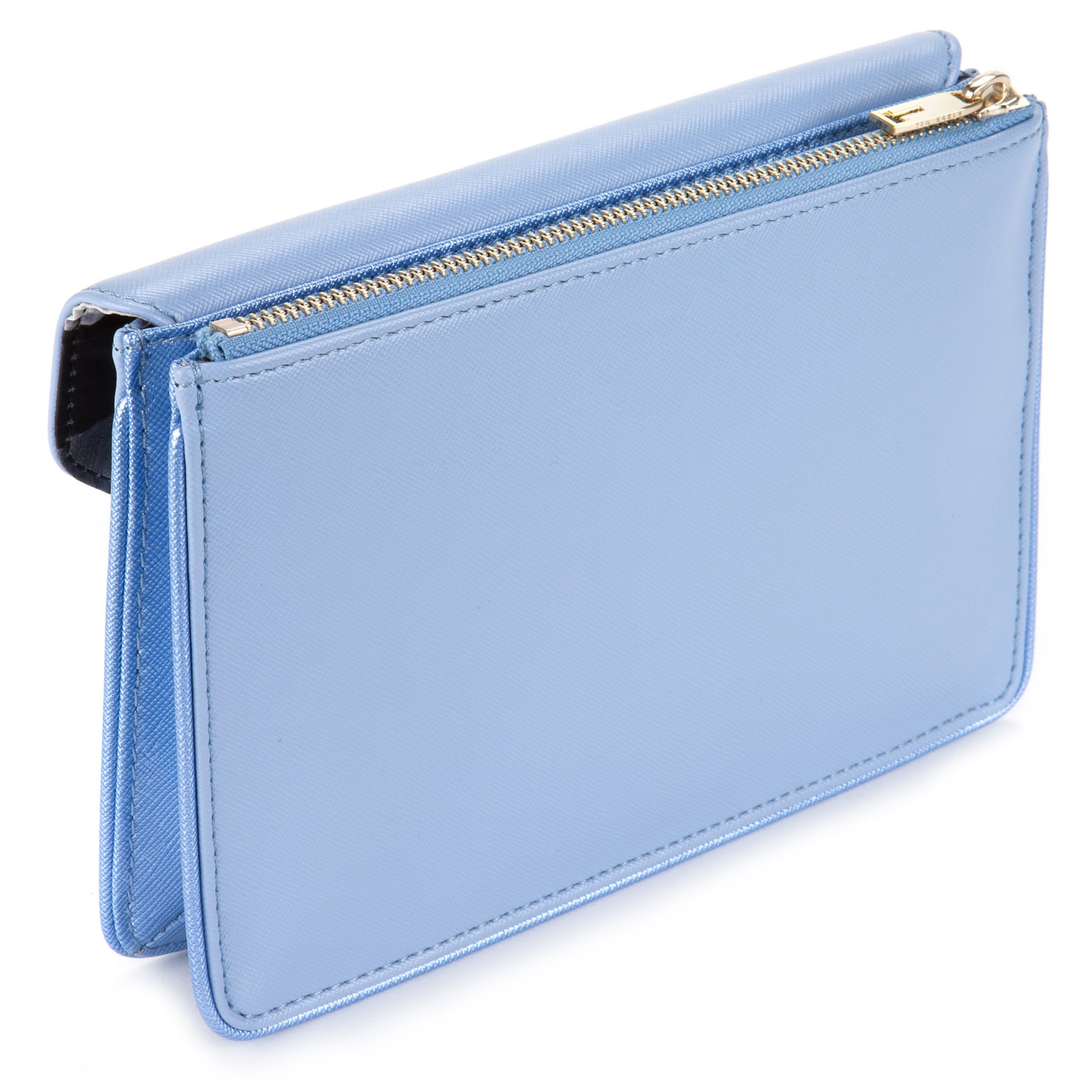 Ted Baker Isla Crosshatch Clutch Bag, Blue