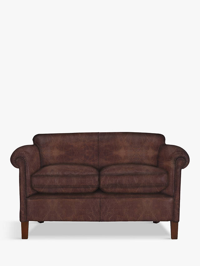 John Lewis Partners Camford Petite, Petite Leather Sofa