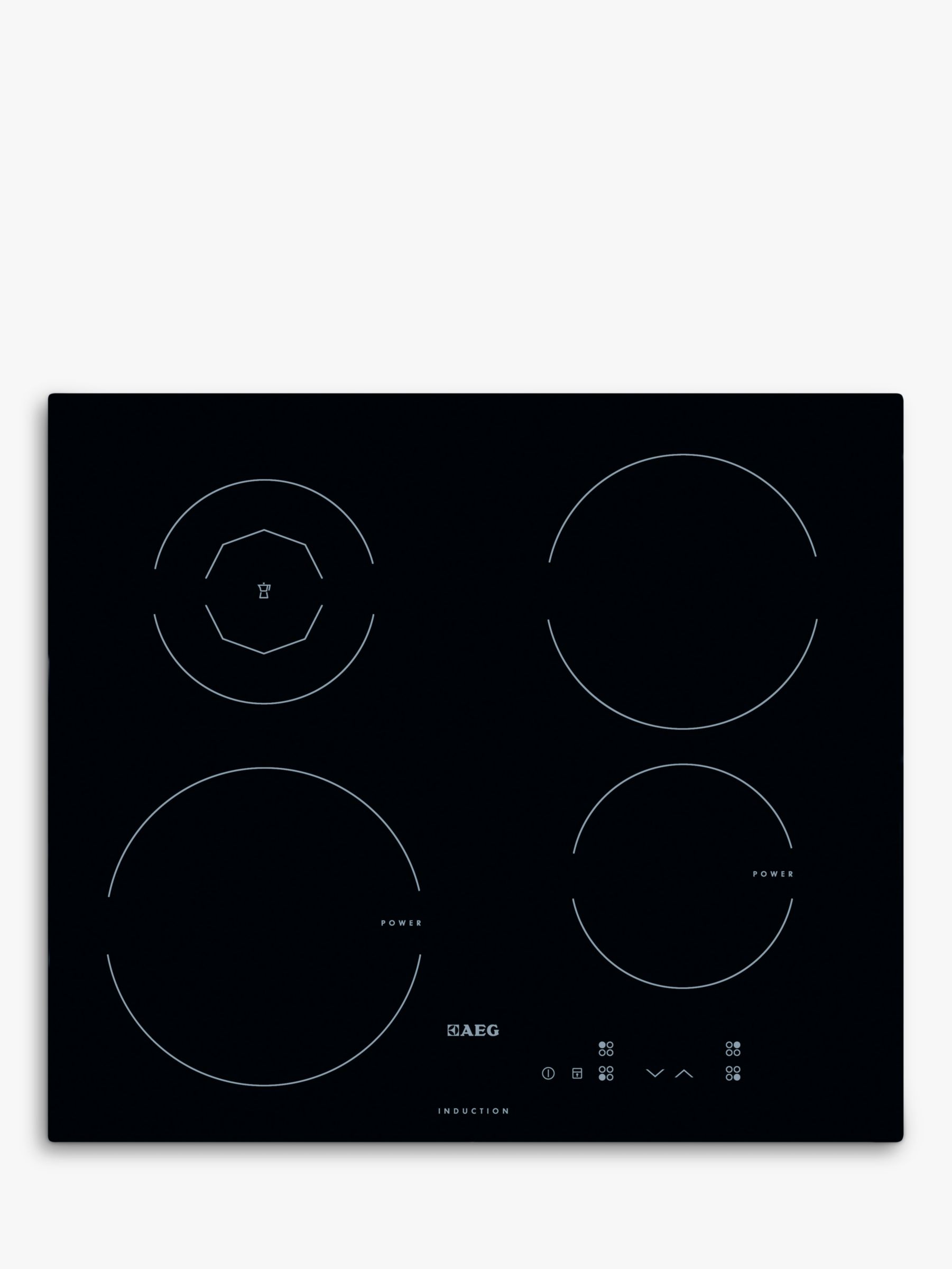 Aeg Hk604200ib Electric Touch Control Induction Hob Black At John