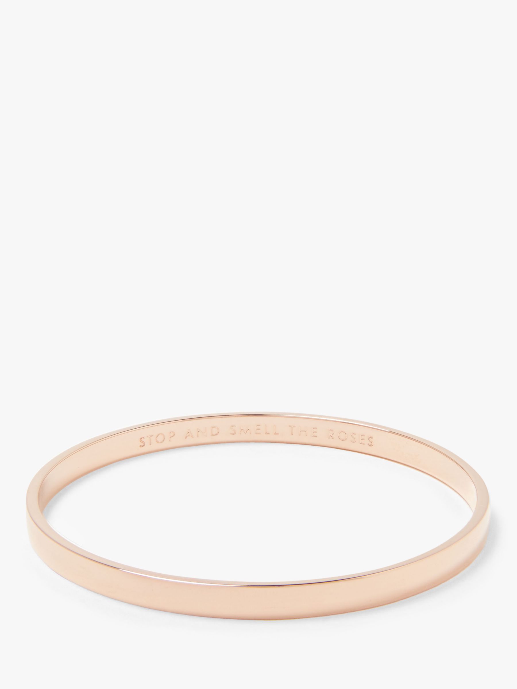 kate spade new york Stop and Smell The Roses Bangle, Rose Gold at John  Lewis & Partners