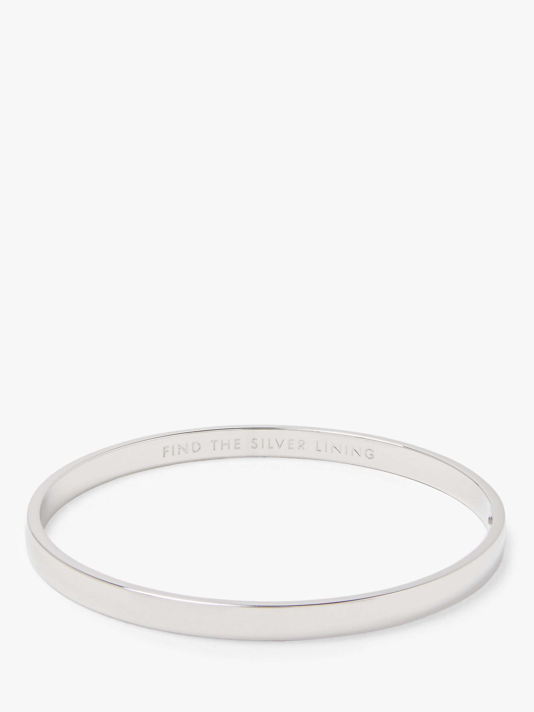 Buy kate spade new york Find The Silver Lining Bangle, Silver Online at johnlewis.com