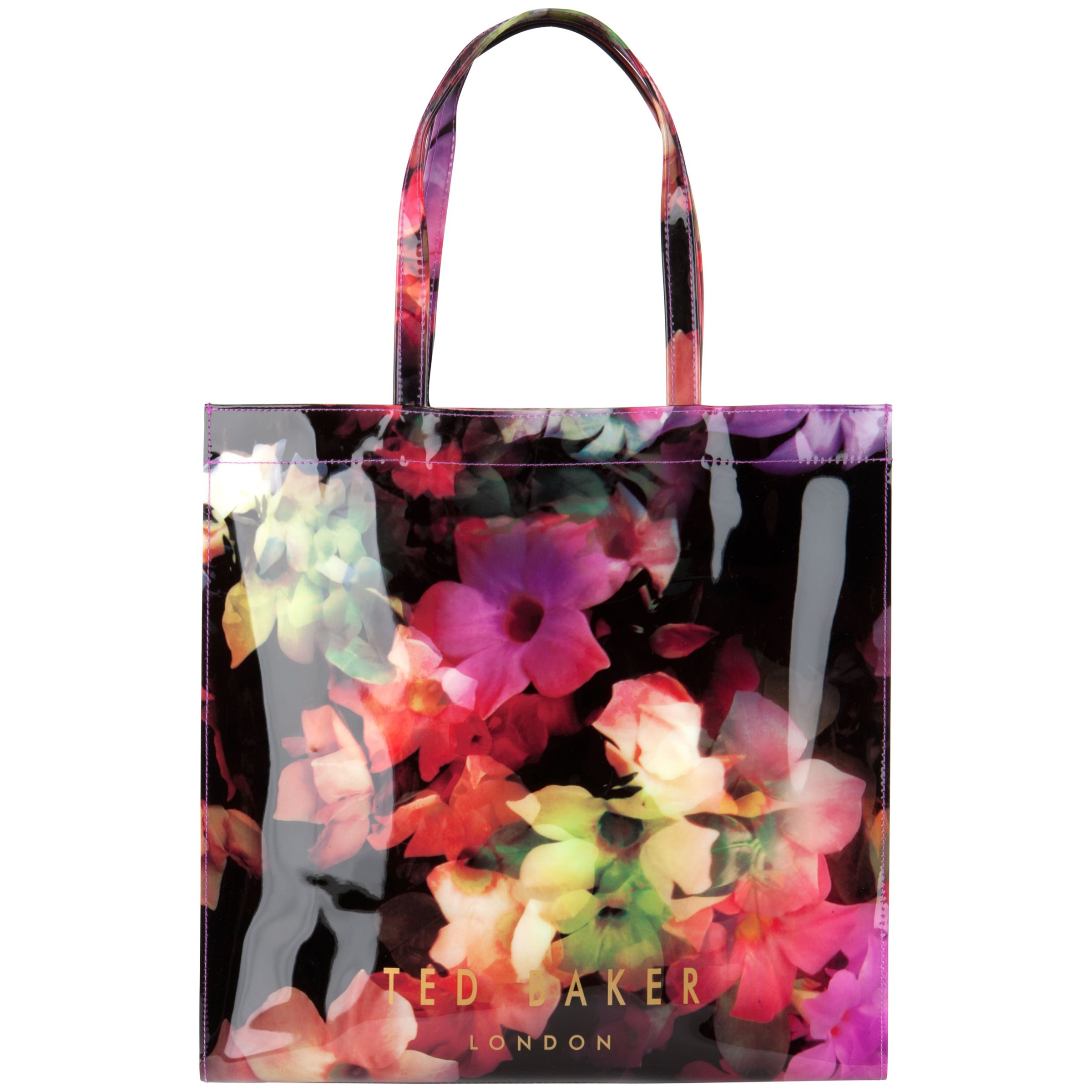 Ted Baker Papicon-large Floral Printed Icon Bag Totes in Black