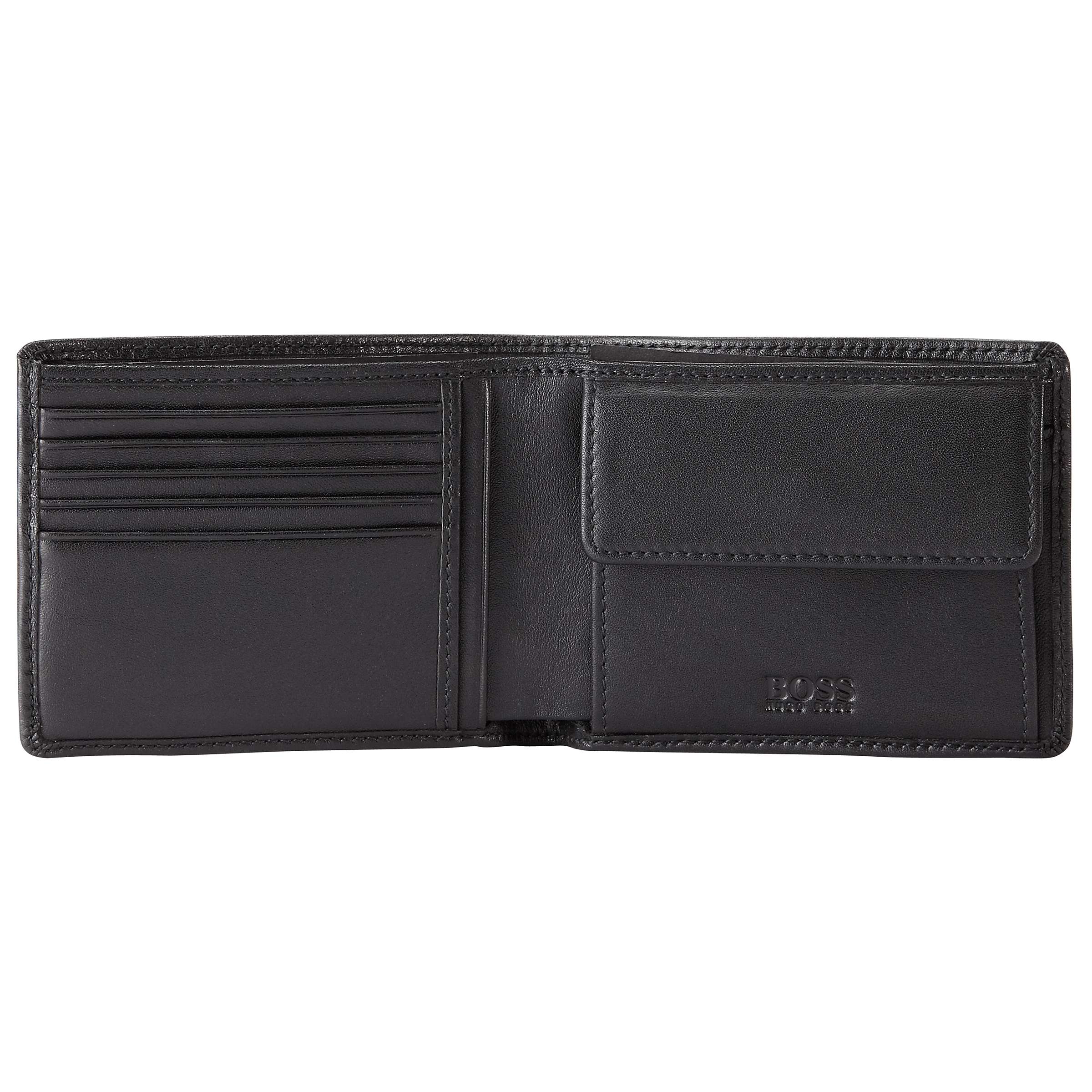 Buy BOSS Asolo Bi-fold Leather Wallet, Black Online at johnlewis.com