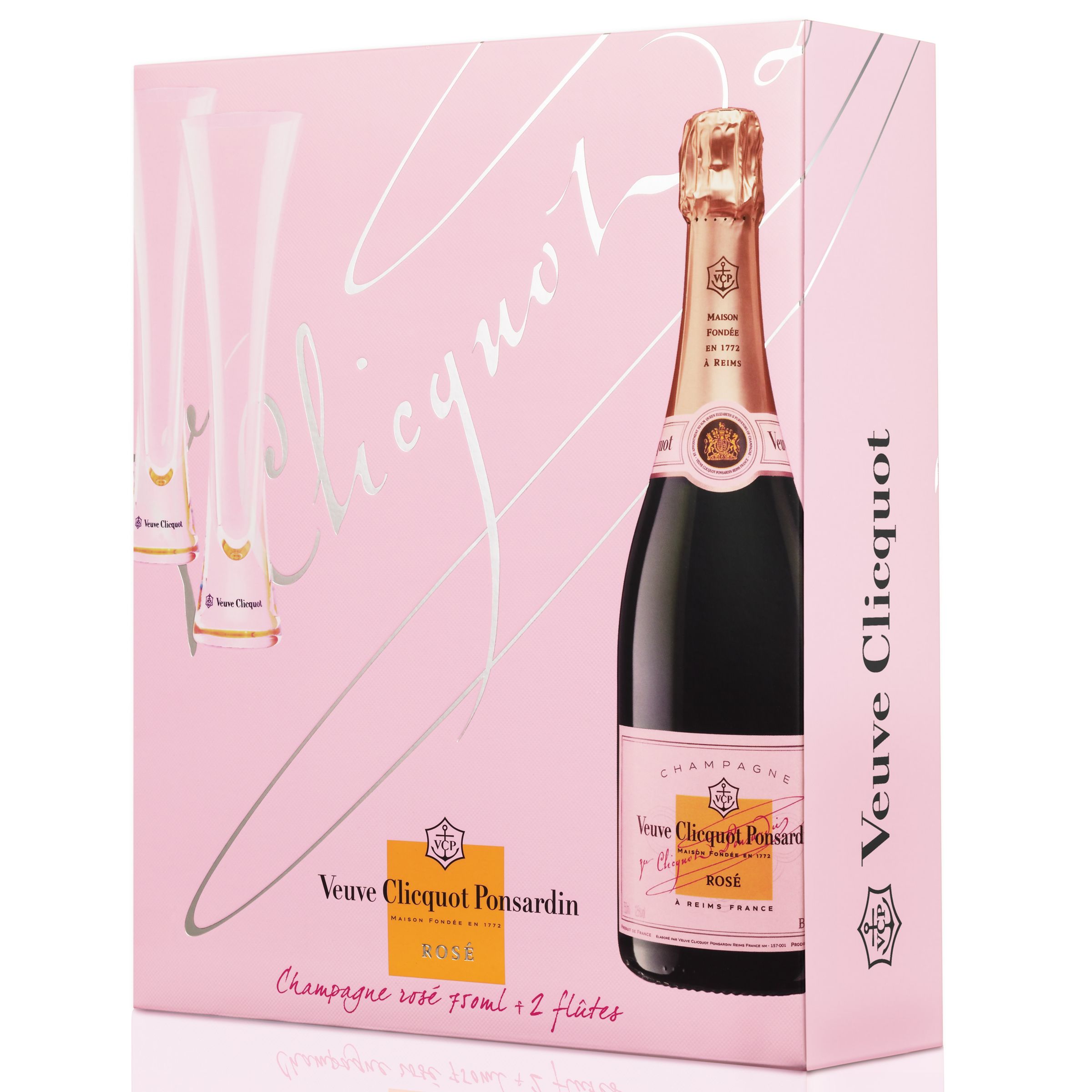 Veuve Clicquot Rosé Collection Flute Gift Set Online At Johnlewis Com