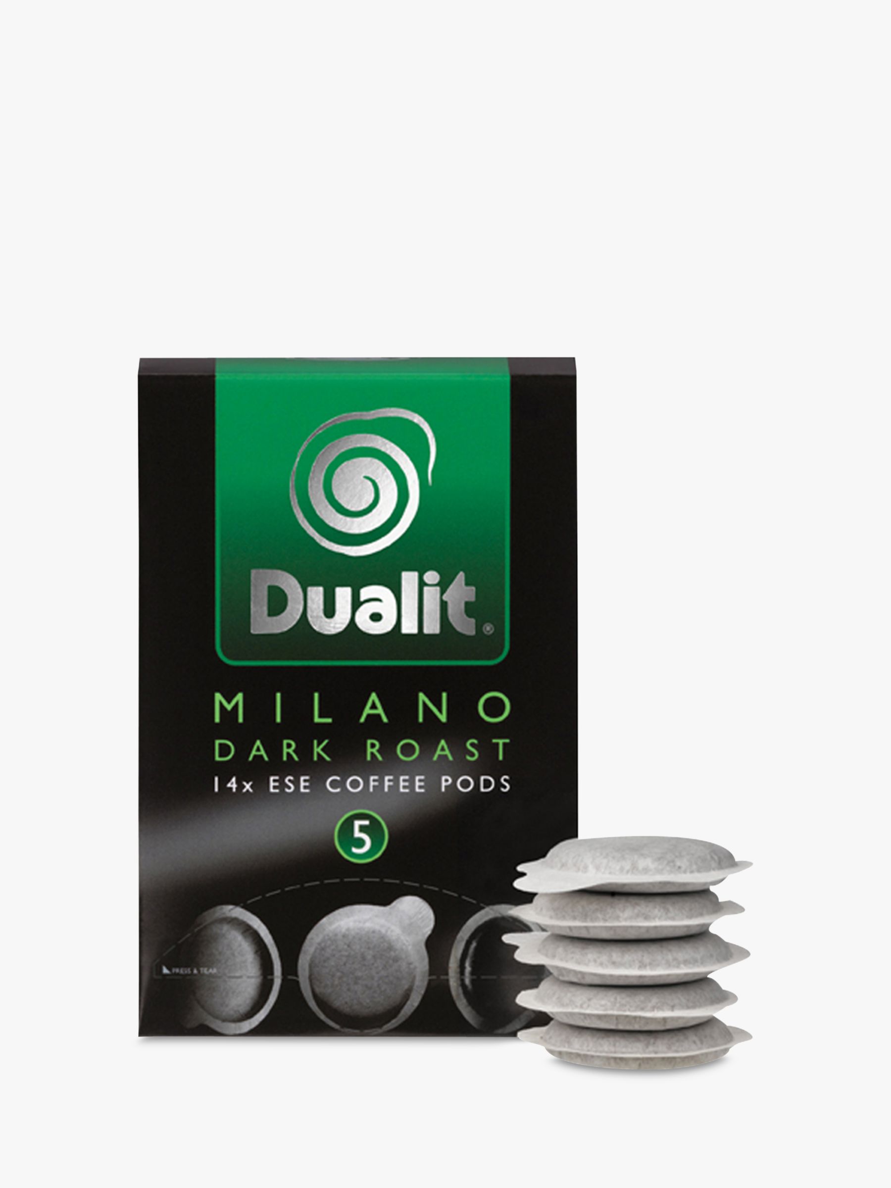 Dualit 15130 Milano Dark Roast Coffee Pods, Pack of 14 at ...