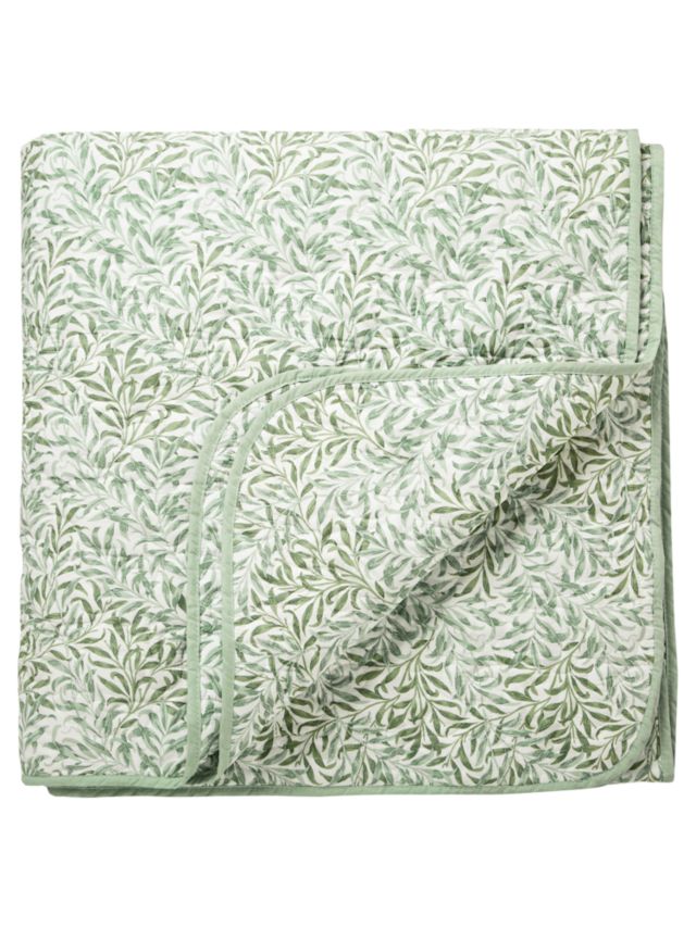 Morris & Co Willow Bough Bedspread, Green