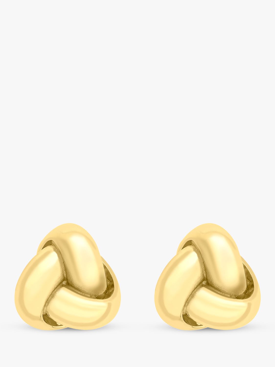 Ibb 9ct Gold Knot Stud Earrings Gold At John Lewis Partners