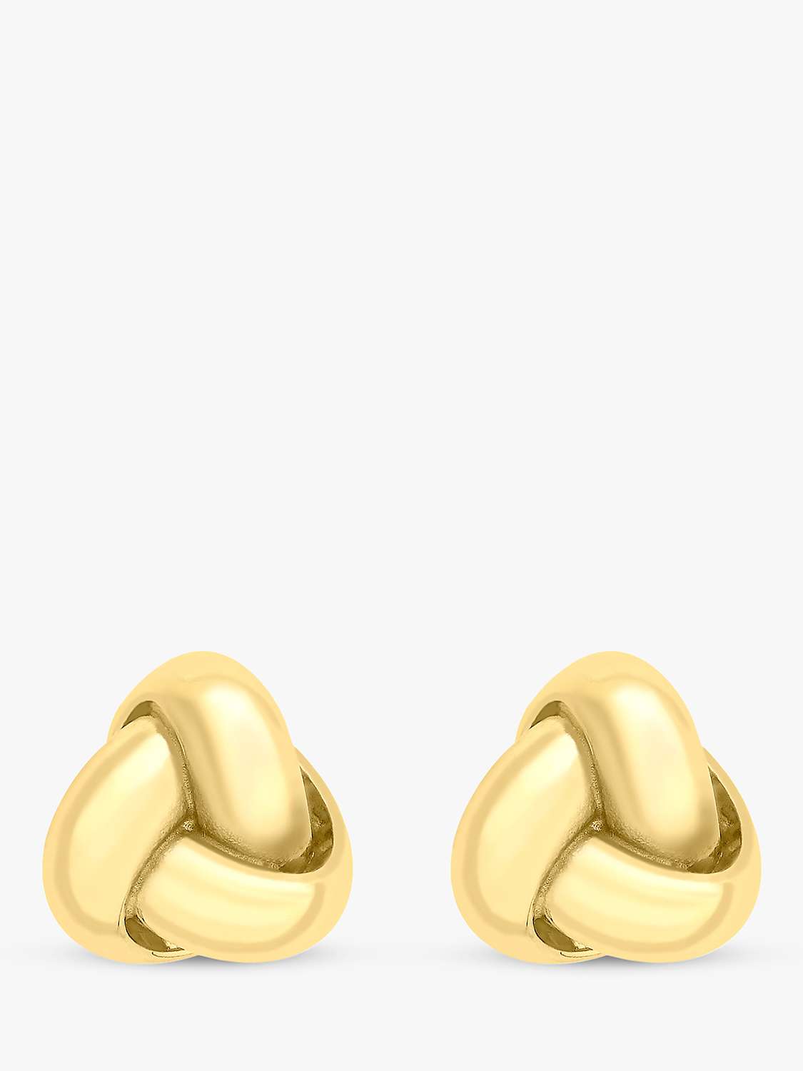 Buy IBB 9ct Gold Knot Stud Earrings, Gold Online at johnlewis.com