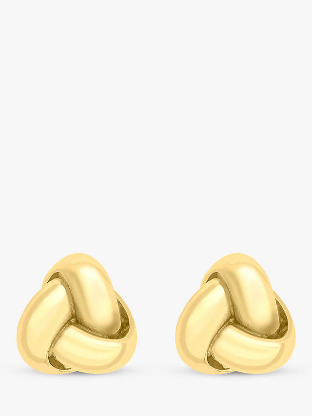 IBB 9ct Gold Knot Stud Earrings, Gold
