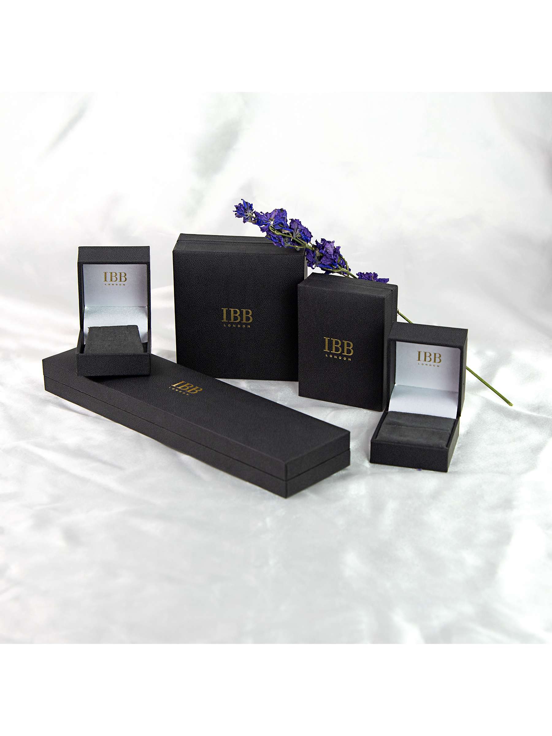 Buy IBB 9ct White Gold Hoop Earrings, White Gold Online at johnlewis.com
