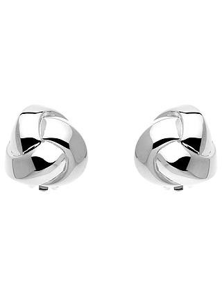 Finesse Knot Clip-On Earrings, Silver