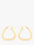IBB 9ct Yellow Gold Triangle Shaped Creole Earrings, Gold