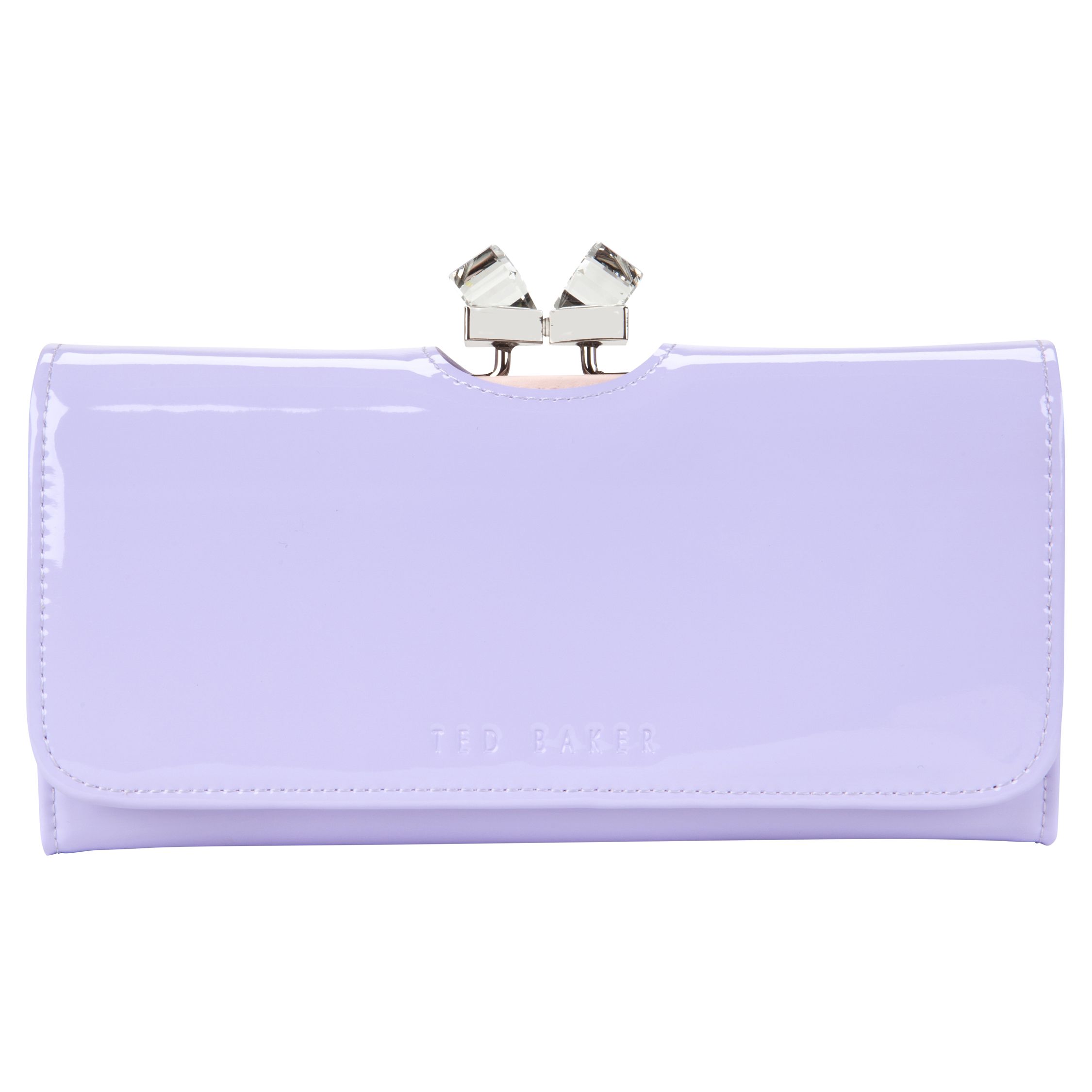 Ted Baker Missti Patent Leather Crystal Frame Matinee Purse at John ...