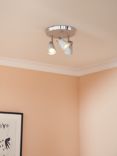 John Lewis & Partners Logan GU10 LED 3 Spotlight Ceiling Plate