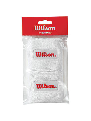 Wilson Tennis Wristband, Pack of 2, White