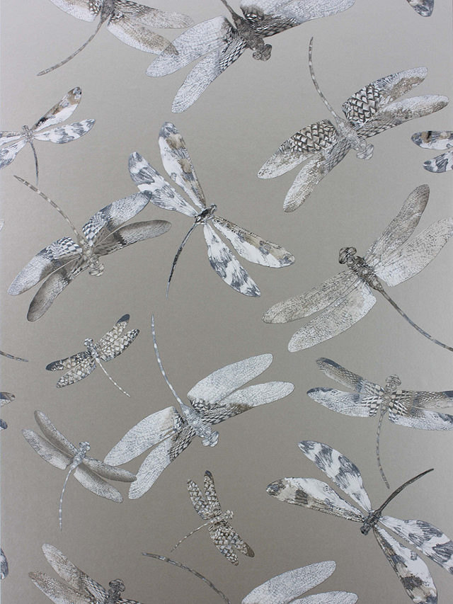 Matthew Williamson Dragonfly Dance Wallpaper, Taupe, W6650-06
