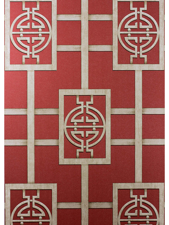 Nina Campbell Sansui Wallpaper, Red, NCW4181-08